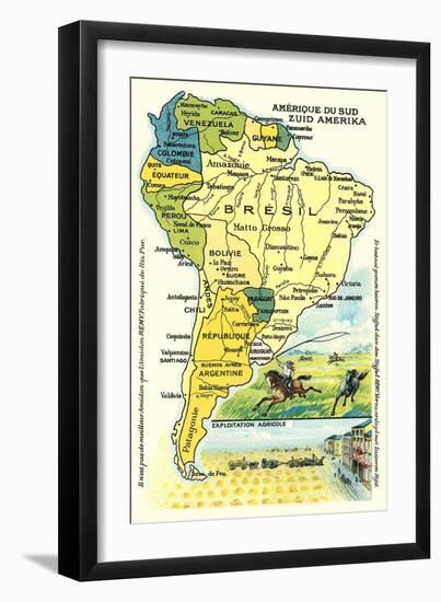 Map of South America-null-Framed Art Print