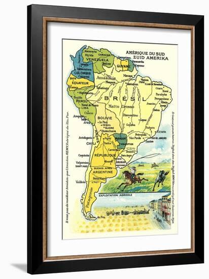 Map of South America-null-Framed Art Print