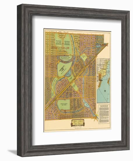 Map of South Coral Gables, 1926-null-Framed Giclee Print