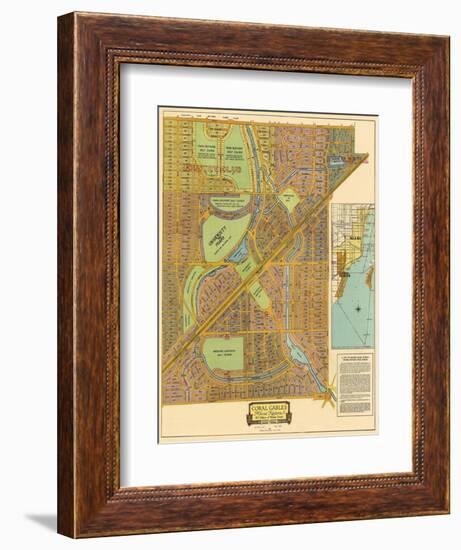 Map of South Coral Gables, 1926-null-Framed Giclee Print