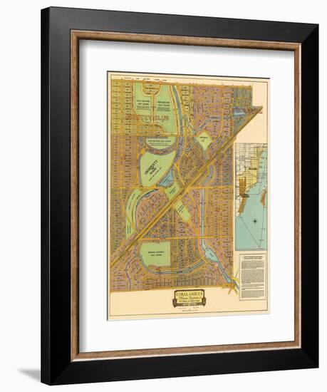 Map of South Coral Gables, 1926-null-Framed Giclee Print