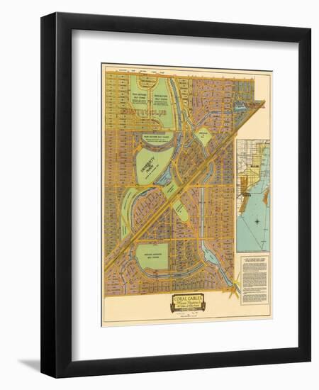 Map of South Coral Gables, 1926-null-Framed Giclee Print