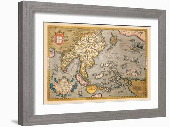 Map of South East Asia-Abraham Ortelius-Framed Art Print