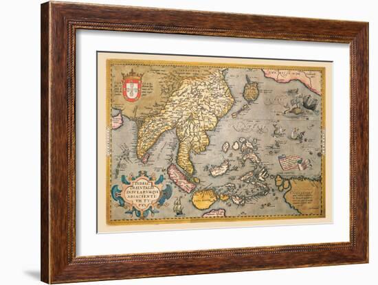 Map of South East Asia-Abraham Ortelius-Framed Art Print