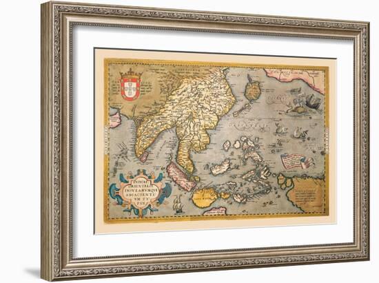 Map of South East Asia-Abraham Ortelius-Framed Art Print