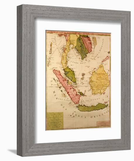 Map of South East Asia-null-Framed Giclee Print
