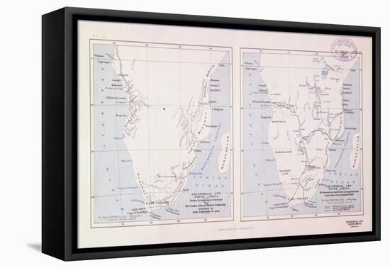 Map of Southern Africa, 1913 - before and after Livingstone-null-Framed Premier Image Canvas