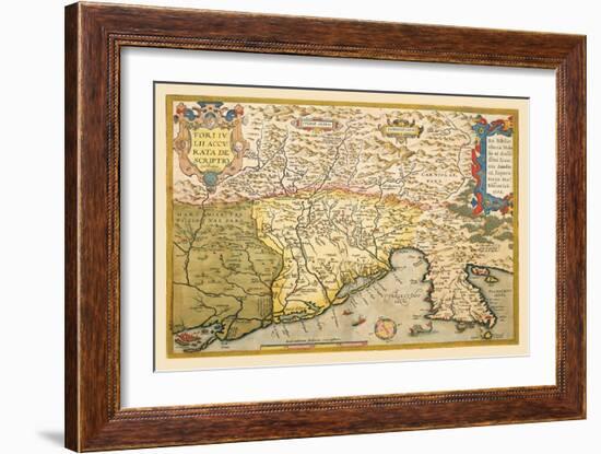 Map of Southern Europe-Abraham Ortelius-Framed Art Print