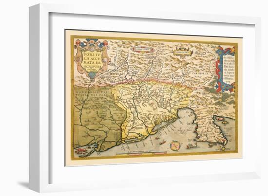 Map of Southern Europe-Abraham Ortelius-Framed Art Print
