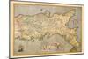 Map of Southern Italy-Abraham Ortelius-Mounted Art Print