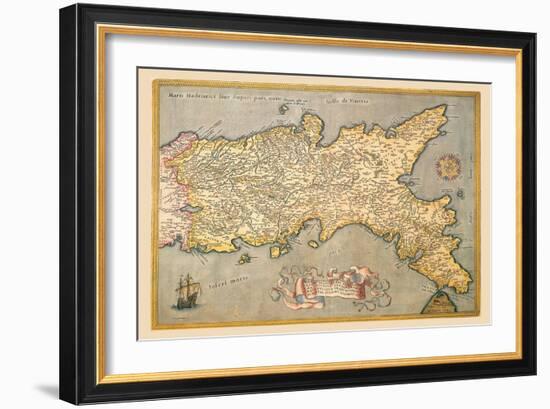 Map of Southern Italy-Abraham Ortelius-Framed Art Print