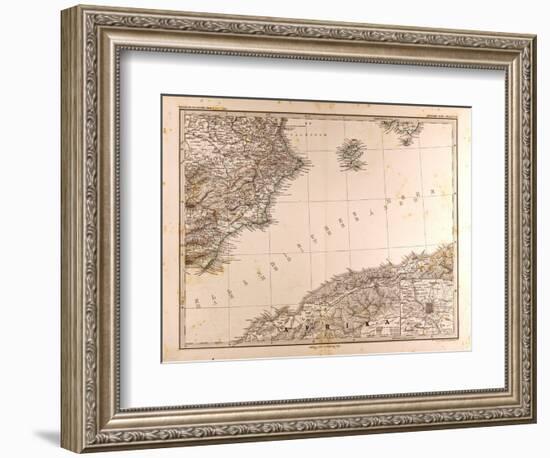 Map of Spain, 1872-null-Framed Giclee Print