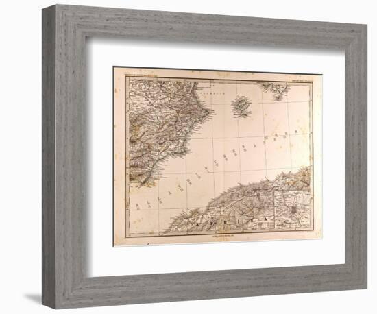 Map of Spain, 1872-null-Framed Giclee Print