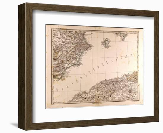 Map of Spain, 1872-null-Framed Giclee Print