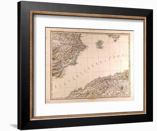 Map of Spain, 1872-null-Framed Giclee Print