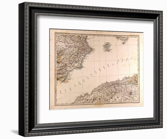 Map of Spain, 1872-null-Framed Giclee Print