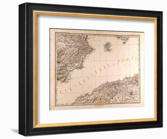 Map of Spain, 1872-null-Framed Giclee Print