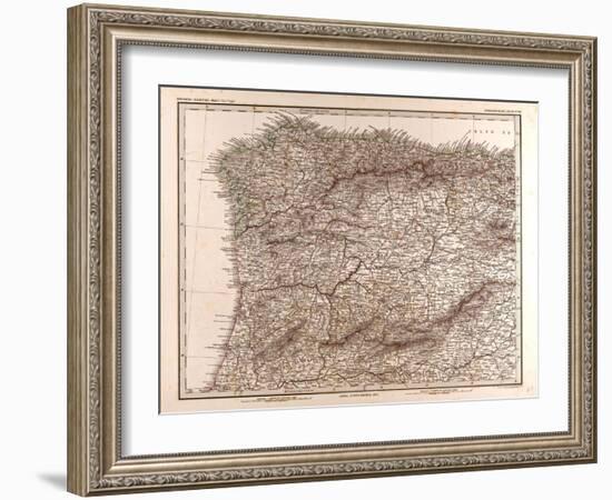 Map of Spain, 1872-null-Framed Giclee Print