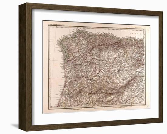 Map of Spain, 1872-null-Framed Giclee Print