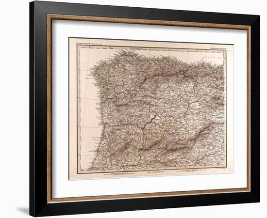 Map of Spain, 1872-null-Framed Giclee Print