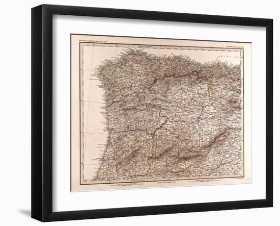 Map of Spain, 1872-null-Framed Giclee Print