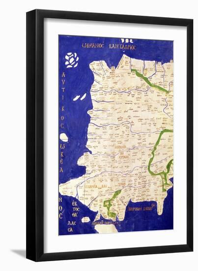 Map of Spain and Portugal, from "Geographia"-Ptolemy-Framed Giclee Print