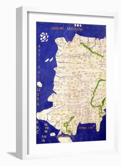 Map of Spain and Portugal, from "Geographia"-Ptolemy-Framed Giclee Print