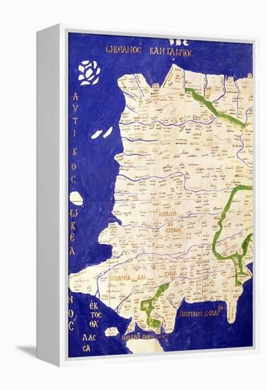 Map of Spain and Portugal, from "Geographia"-Ptolemy-Framed Premier Image Canvas