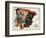 Map Of Spain and Portugal Represented As a Matador and Bull-Lilian Lancaster-Framed Giclee Print