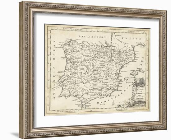Map of Spain-T. Jeffreys-Framed Art Print