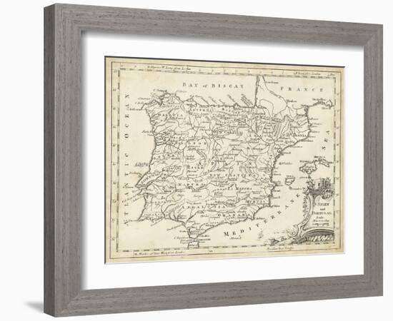 Map of Spain-T. Jeffreys-Framed Art Print