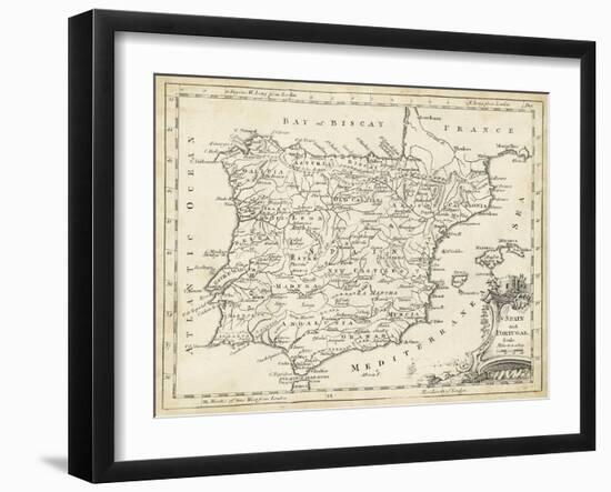 Map of Spain-T. Jeffreys-Framed Art Print