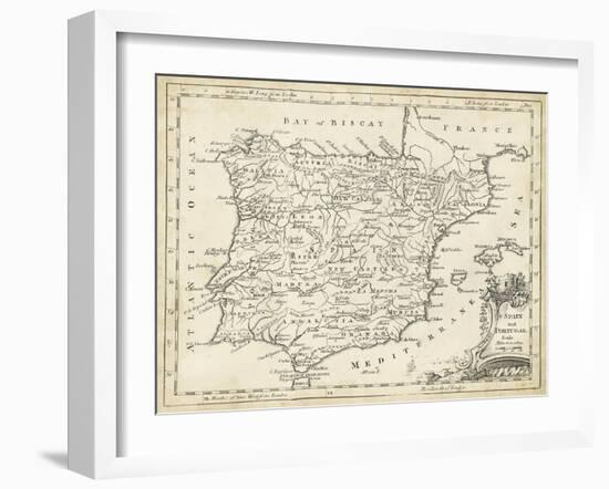 Map of Spain-T. Jeffreys-Framed Art Print