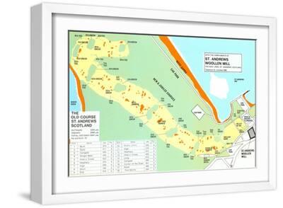 'Map of St. Andrews Golf Course' Art Print | Art.com