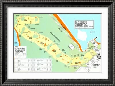 'Map of St. Andrews Golf Course' Art Print | Art.com