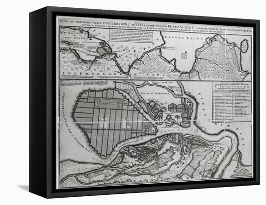 Map of St.Petersburg, c.1750-null-Framed Premier Image Canvas