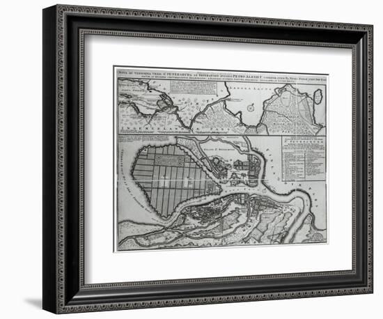 Map of St.Petersburg, c.1750-null-Framed Giclee Print