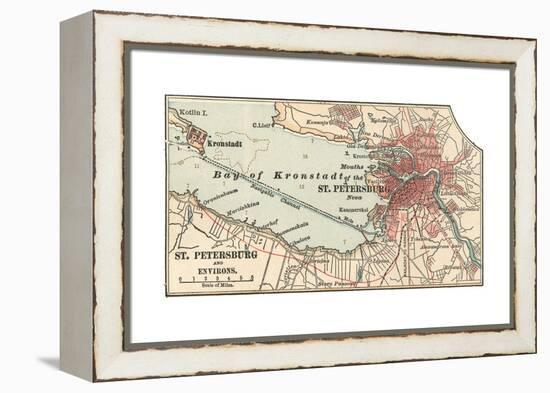 Map of St. Petersburg (C. 1900), Maps-Encyclopaedia Britannica-Framed Premier Image Canvas