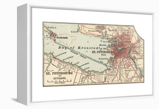 Map of St. Petersburg (C. 1900), Maps-Encyclopaedia Britannica-Framed Premier Image Canvas