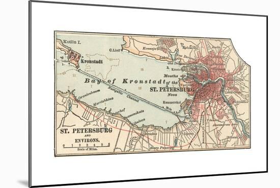 Map of St. Petersburg (C. 1900), Maps-Encyclopaedia Britannica-Mounted Giclee Print