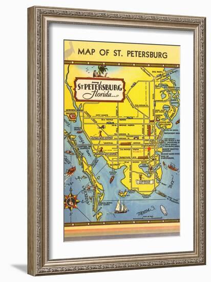 Map of St. Petersburg, Florida-null-Framed Art Print