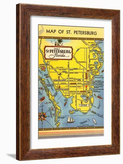 Map of St. Petersburg, Florida-null-Framed Art Print