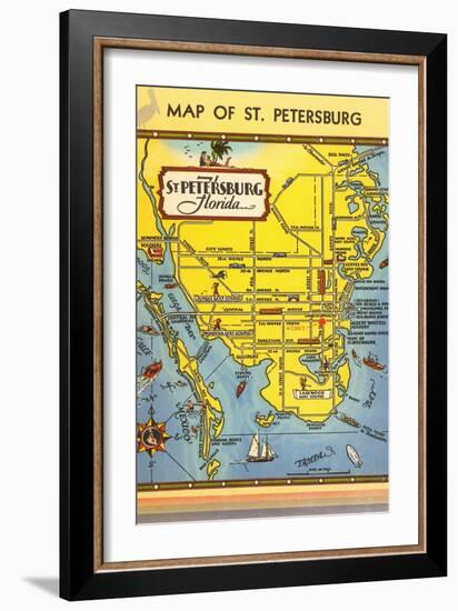 Map of St. Petersburg, Florida-null-Framed Art Print