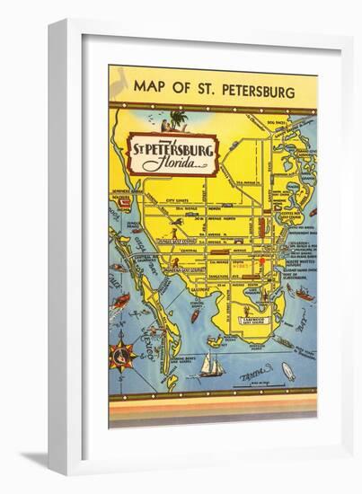 Map of St. Petersburg, Florida-null-Framed Art Print