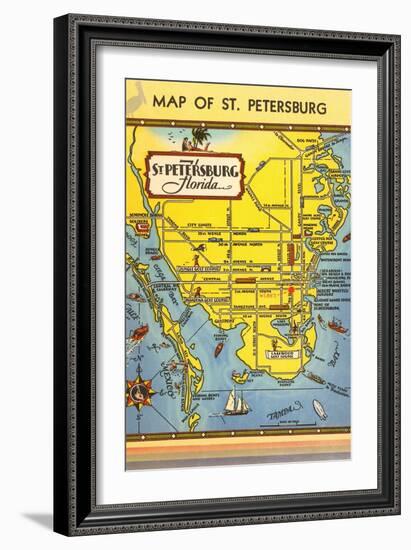 Map of St. Petersburg, Florida-null-Framed Art Print