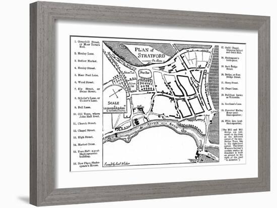 Map of Stratford-Upon-Avon, Warwickshire, 1759-Edward Hull-Framed Giclee Print