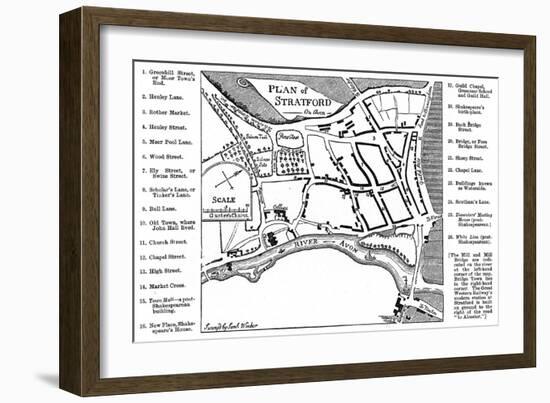 Map of Stratford-Upon-Avon, Warwickshire, 1759-Edward Hull-Framed Giclee Print