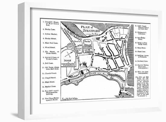 Map of Stratford-Upon-Avon, Warwickshire, 1759-Edward Hull-Framed Giclee Print