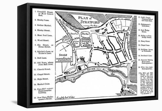 Map of Stratford-Upon-Avon, Warwickshire, 1759-Edward Hull-Framed Premier Image Canvas