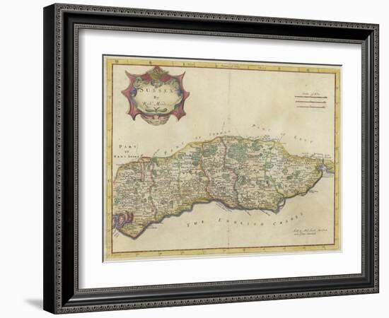 Map of Sussex-Robert Morden-Framed Giclee Print